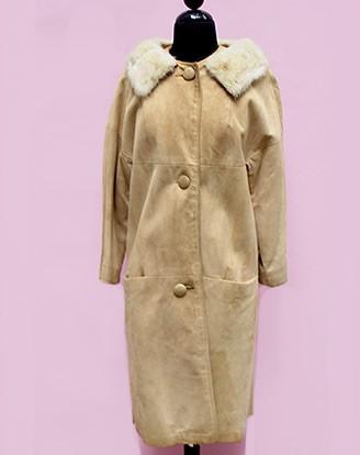 60S SUEDE & MINK COAT